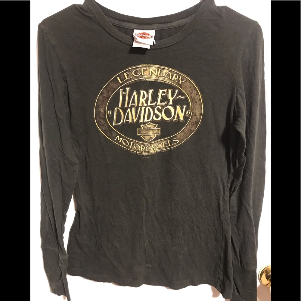 Womans Harley Shirt with thumb holes
